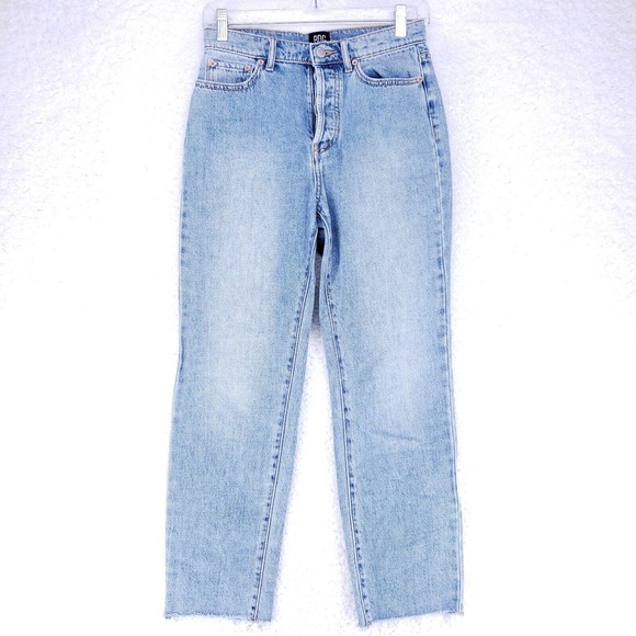Urban Outfitters BDG Button Fly Jeans Womens Size 26 Slim Straight Raw Hem Pants - Picture 1 of 13